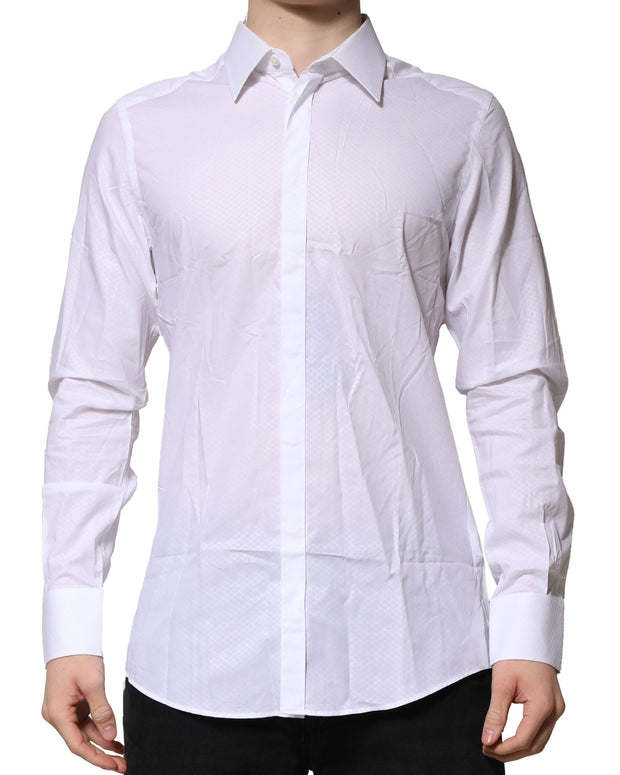 White MARTINI Long Sleeve Dress Formal Shirt