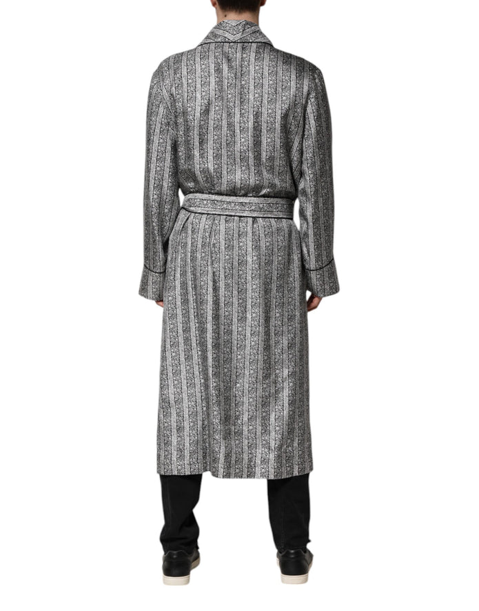 Multicolor Floral Robe Coat Wrap Jacket