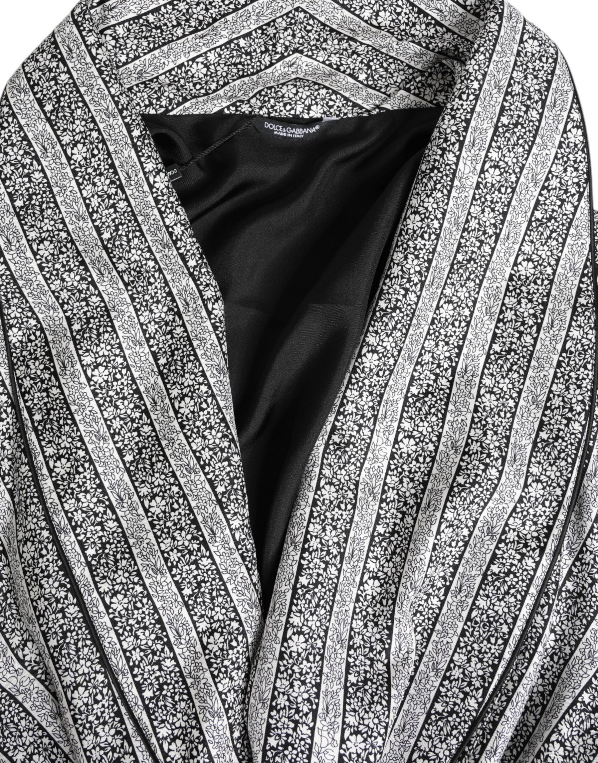 Multicolor Floral Robe Coat Wrap Jacket