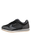 Black Gray Lace Up Low Top Casual Sneakers Shoes