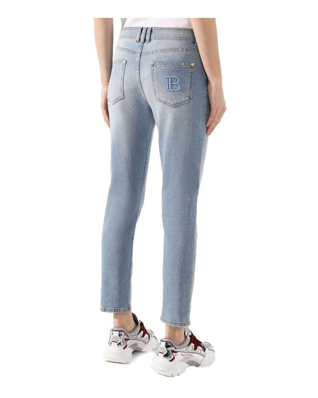 Blue Cotton Jeans & Pant