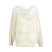White Cotton Women Sweater