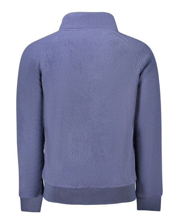 Blue Polyester Men Jacket