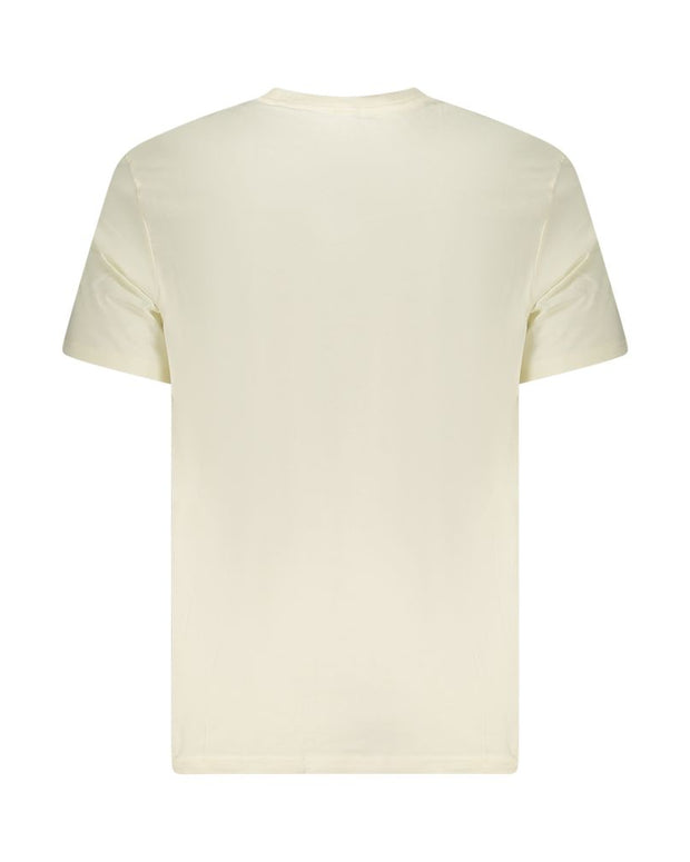 Beige Cotton Men T-Shirt