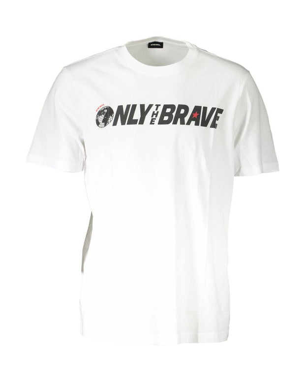 White Cotton Men T-Shirt