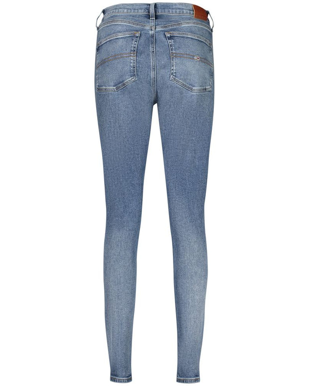 Blue Cotton Women Jeans