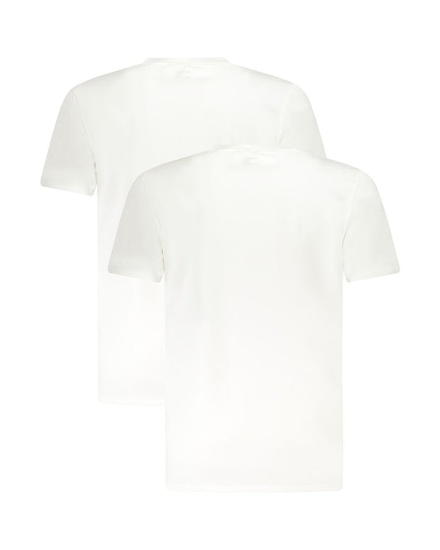 White Cotton Men Underwear Shirt