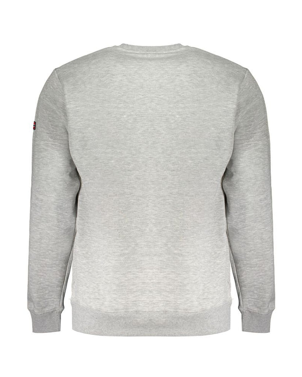 Gray Cotton Men's Sweater