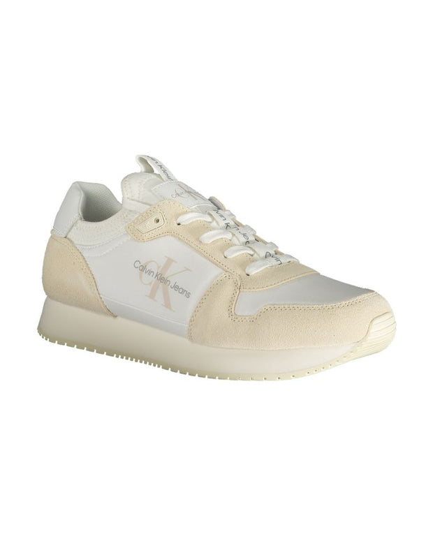 White Polyester Sneaker