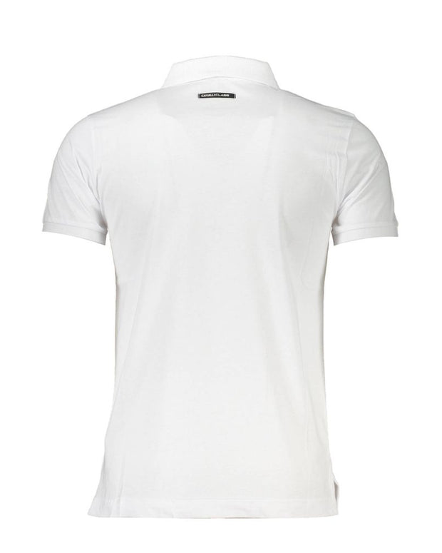 White Cotton Men Polo Shirt