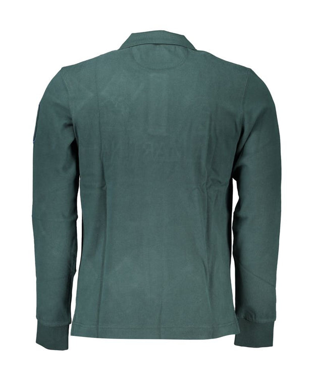 Classic Green Polo Shirt with Embroidery Detail
