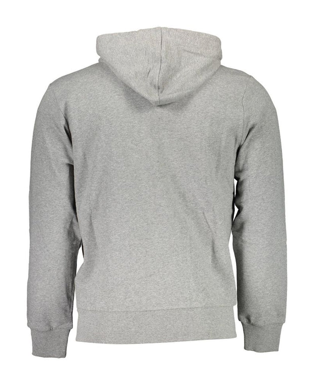 Brown Cotton Men Sweater Hoodie