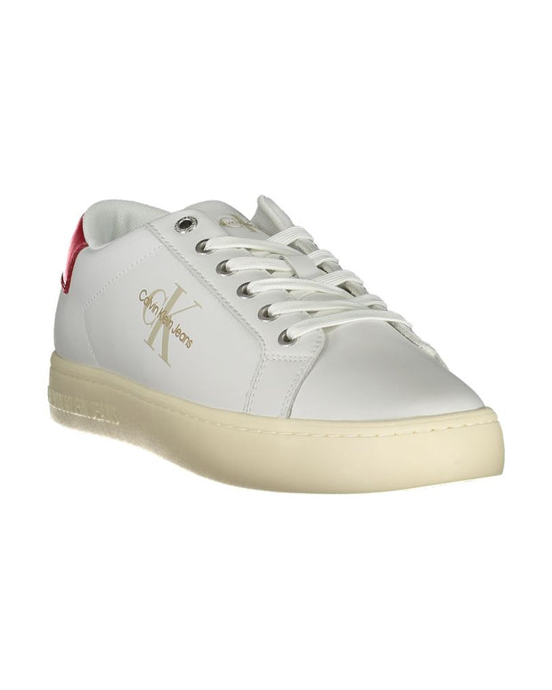 Eco-Conscious White Lace-up Sneakers