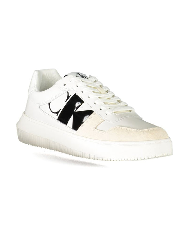 White Polyester Sneaker