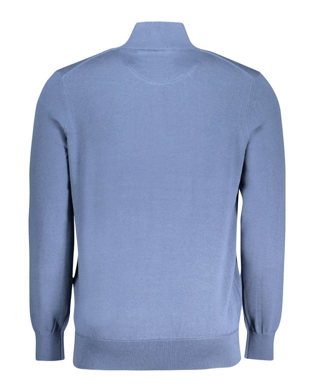 Blue Cotton Men Sweater