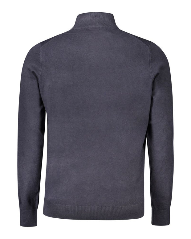 Blue Polyamide Men Sweater