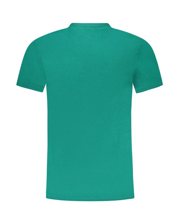 Green Cotton Men T-Shirt