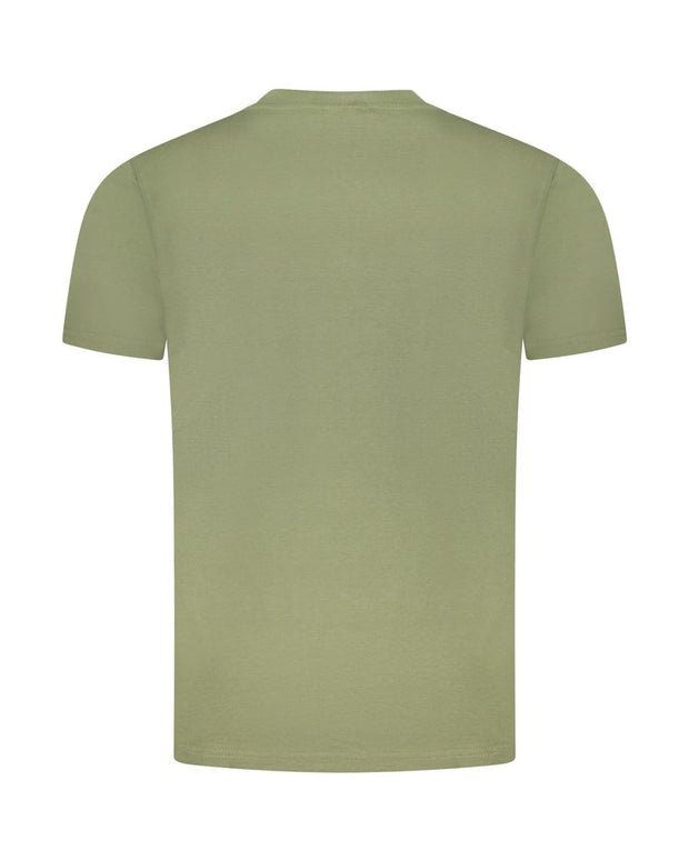 Green Cotton Men T-Shirt