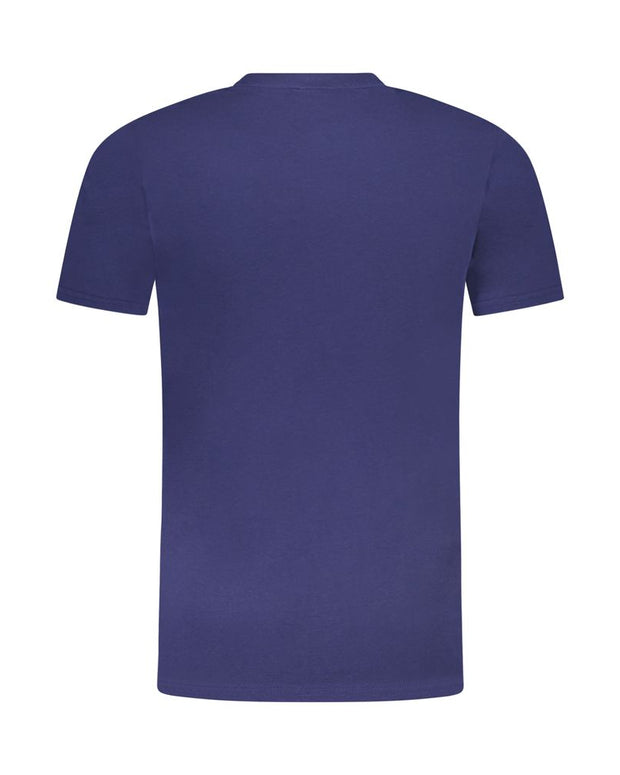 Blue Cotton Men T-Shirt