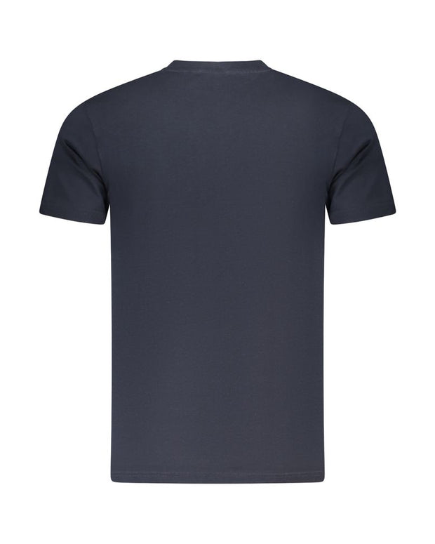 Blue Cotton Men T-Shirt