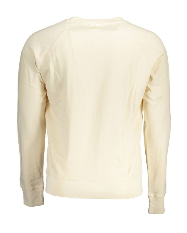 Beige Cotton Men Sweater