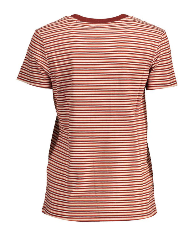 Red Cotton Women T-Shirt