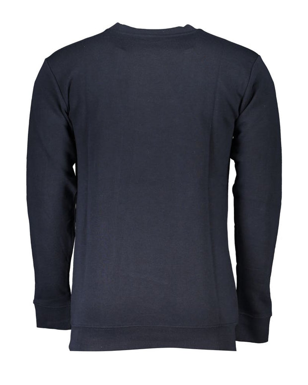 Blue Cotton Men Sweater