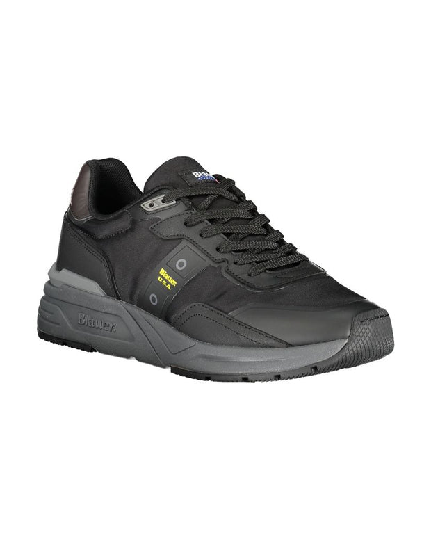 Black Polyester Sneaker