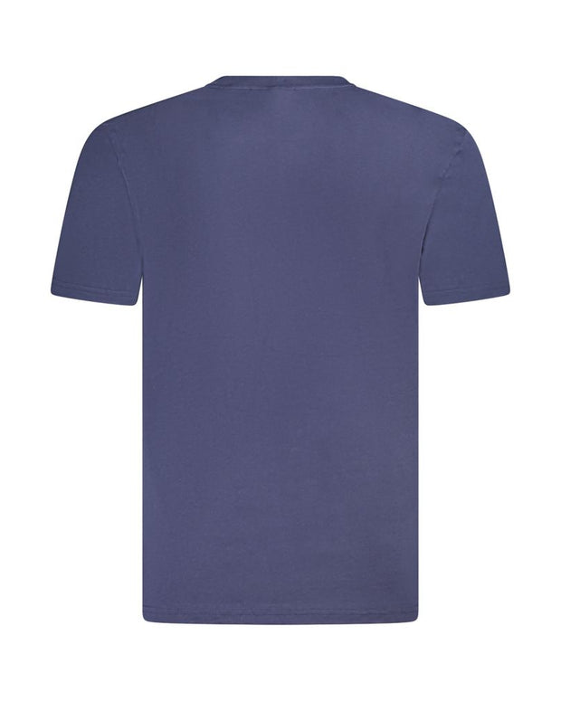 Blue Cotton Men T-Shirt