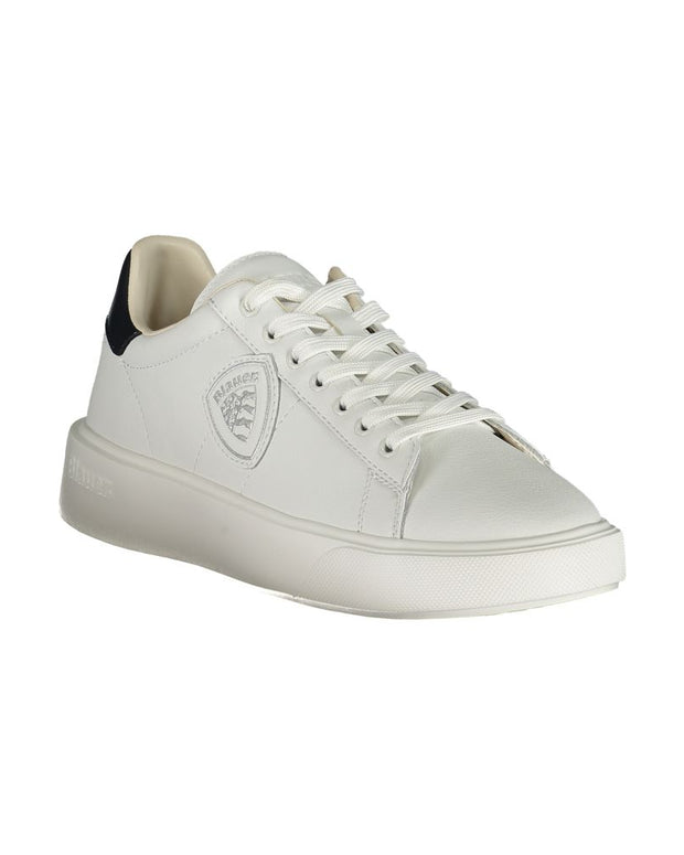 White Polyethylene Men Sneaker