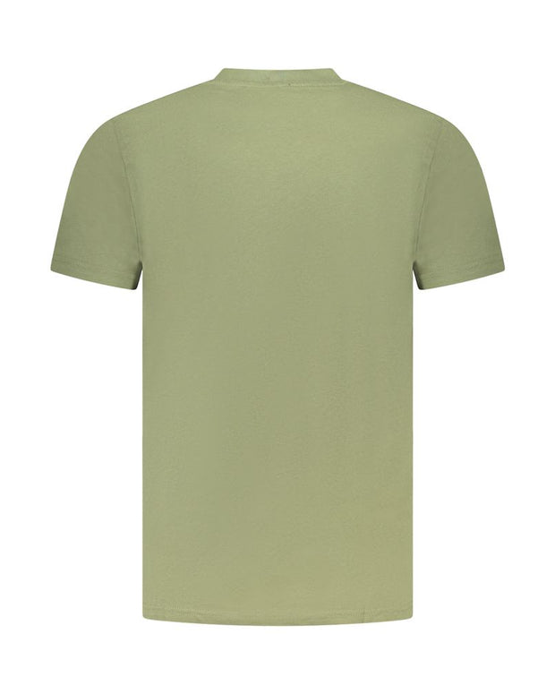 Green Cotton Men T-Shirt