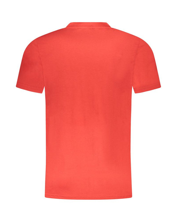 Red Cotton Men T-Shirt