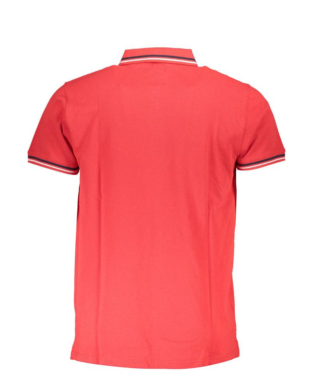 Red Cotton Men Polo Shirt
