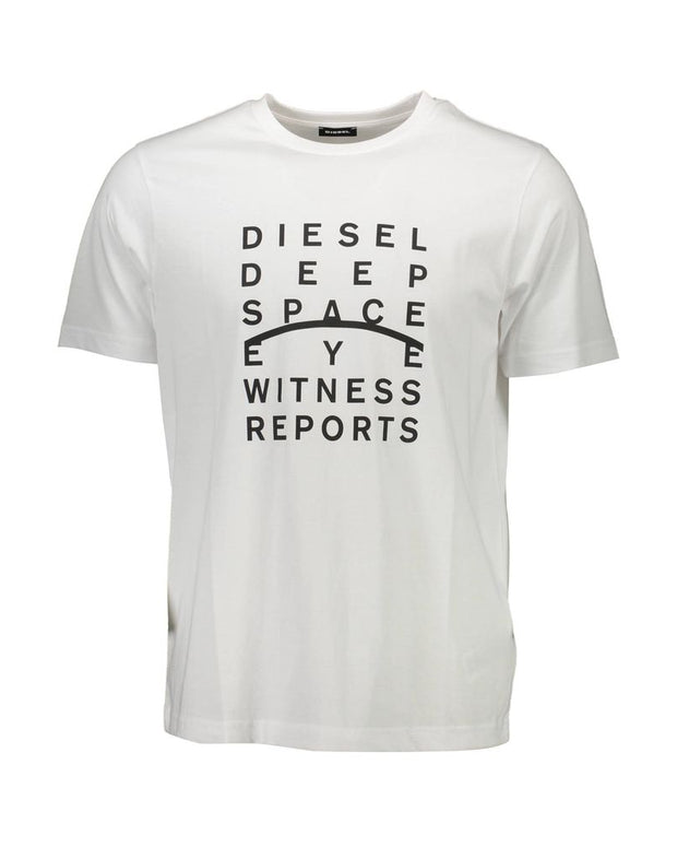 White Cotton Men T-Shirt