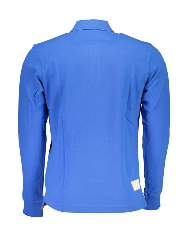 Elegant Long-Sleeved Polo in Chic Blue
