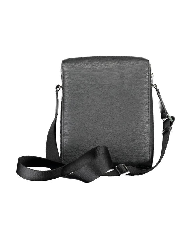 Black Polyester Mens Shoulder Bag