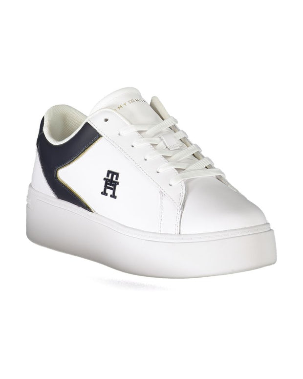 White Polyester Sneaker
