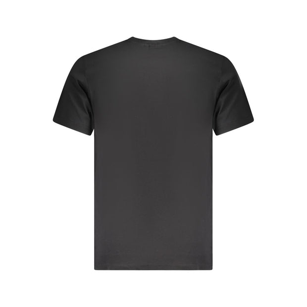 Black Cotton Men T-Shirt