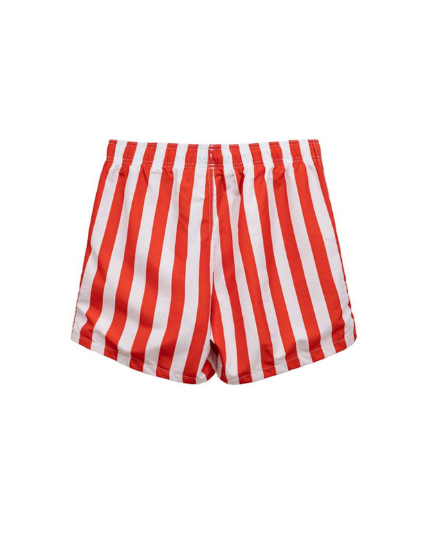 Red Polyester Swim Short