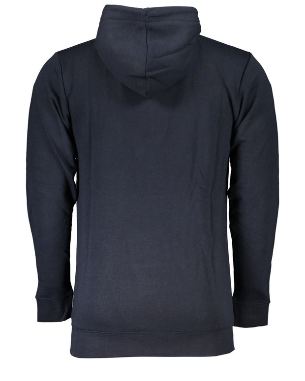 Blue Cotton Men's Sweater Hoodie