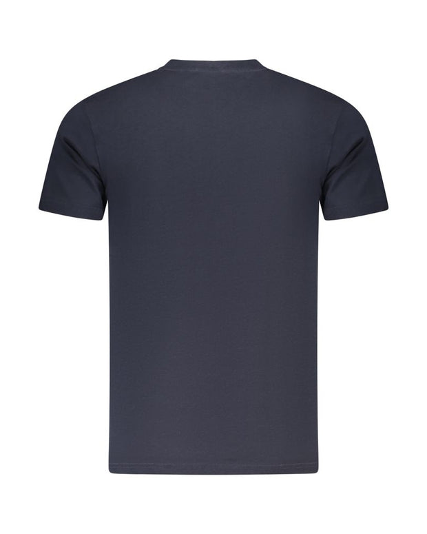 Blue Cotton Men T-Shirt