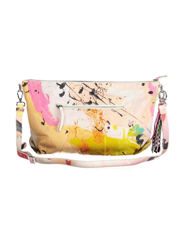 White Polyester Women Handbag