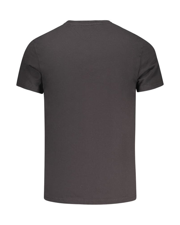 Black Cotton Men T-Shirt