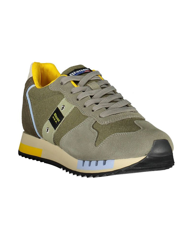 Green Leather Men Sneaker