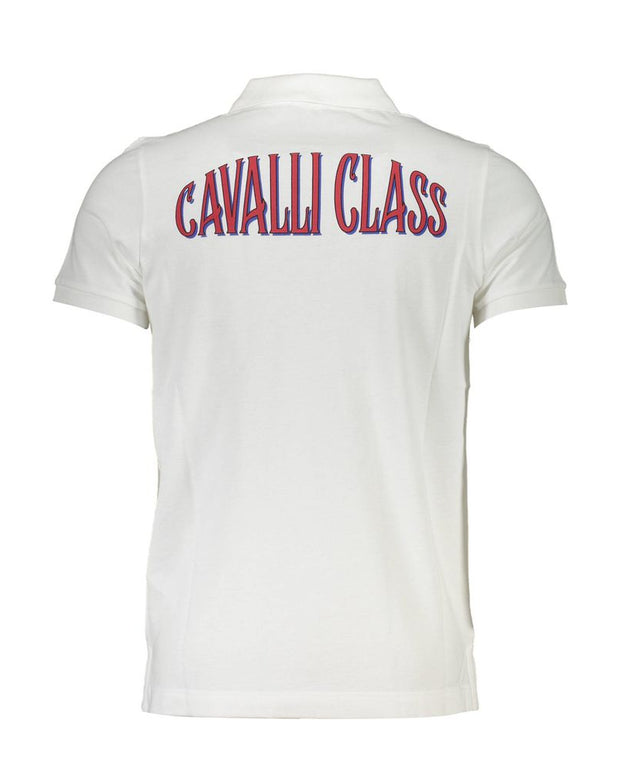 White Cotton Men Polo Shirt
