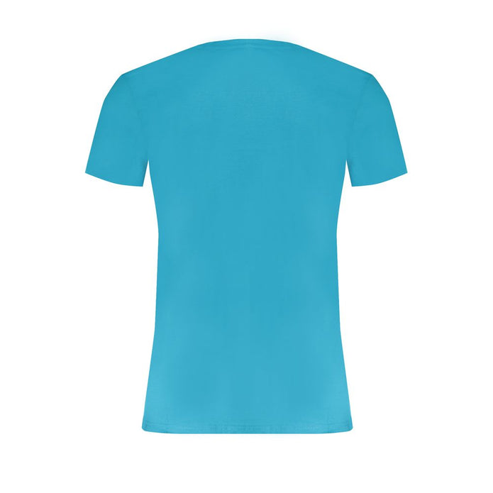 Light Blue Cotton Men T-Shirt