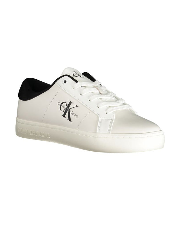 White Polyester Sneaker