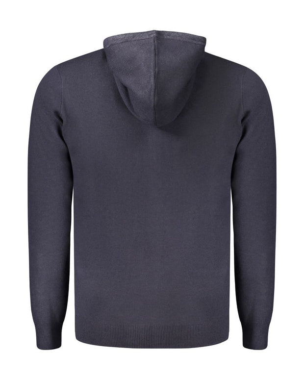Blue Polyamide Men Cardigan