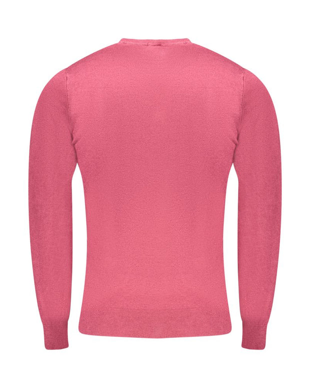 Red Viscose Men Sweater