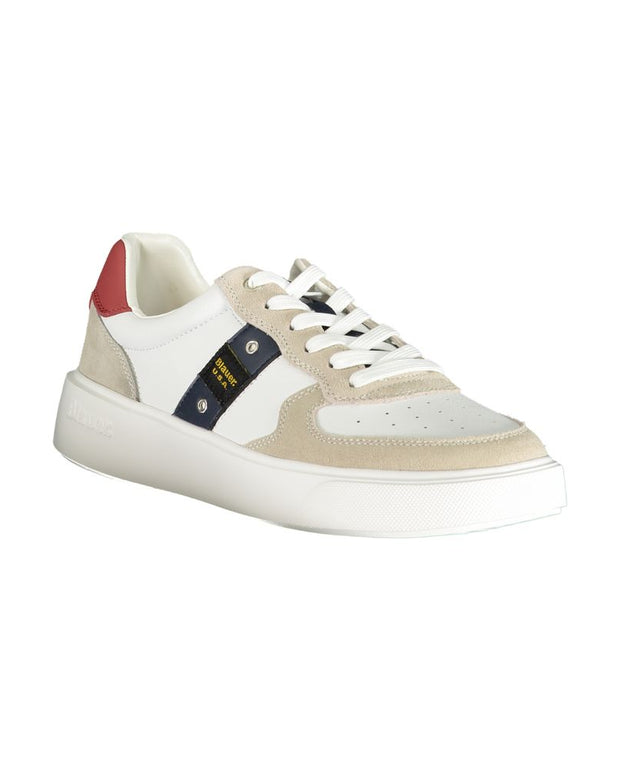 White Polyethylene Men Sneaker
